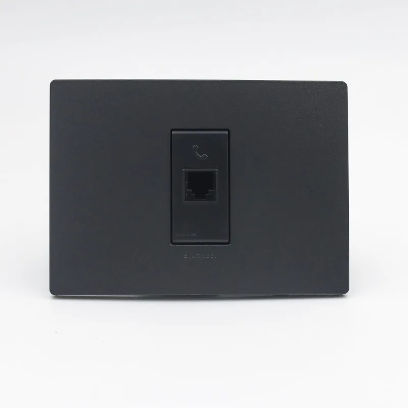 TOMA TELEFONICA RJ11 SINTHESI S33 PLACA CARBON Y DADO NOIR 89400227