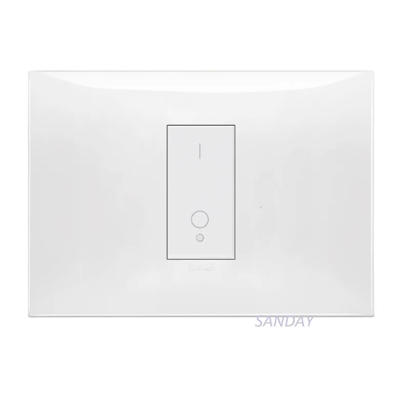 INTERRUPTOR SIMPLE BIPOLAR NEVE UP PLACA BLANCA Y DADO BLANCO VIMAR