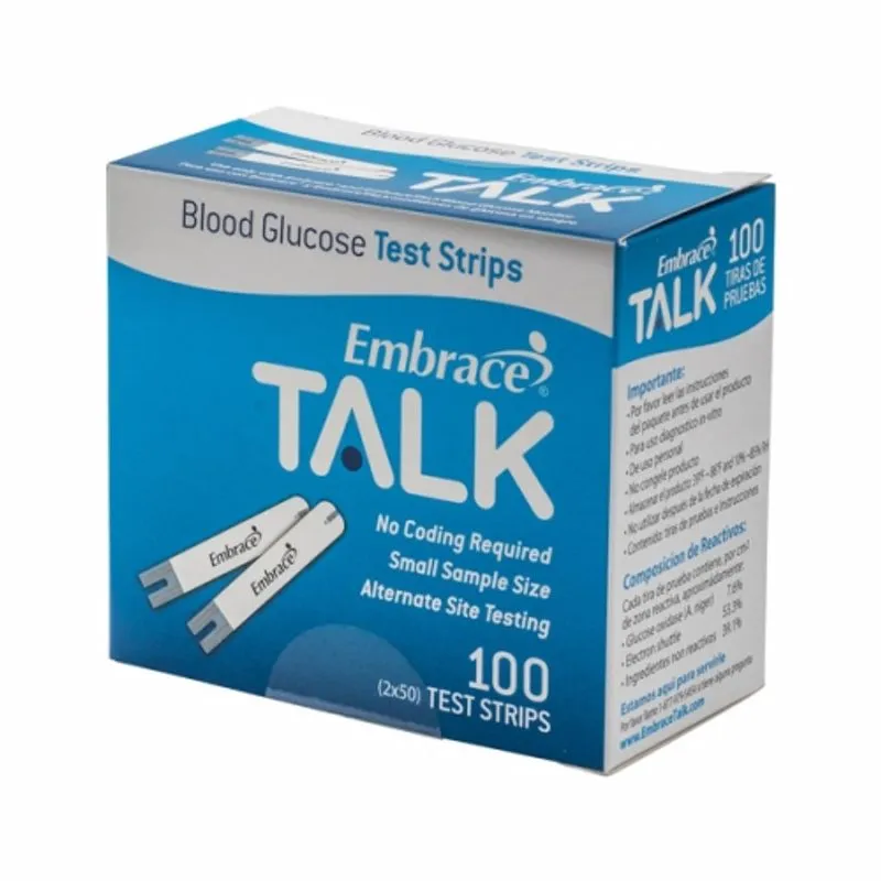 Tiras De Medidor Embrace Talk 100 Tiras Da Embrance (pacote Com 6)