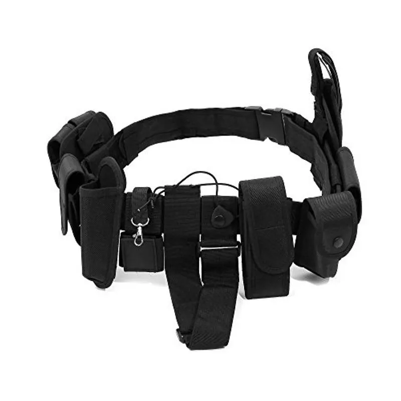 Noa Store Duty Belts Aplicação da Lei Cintos de Polícia com 10 Componentes Bolsas Sacos Holster Gear Security Belt para Guarda de Segurança