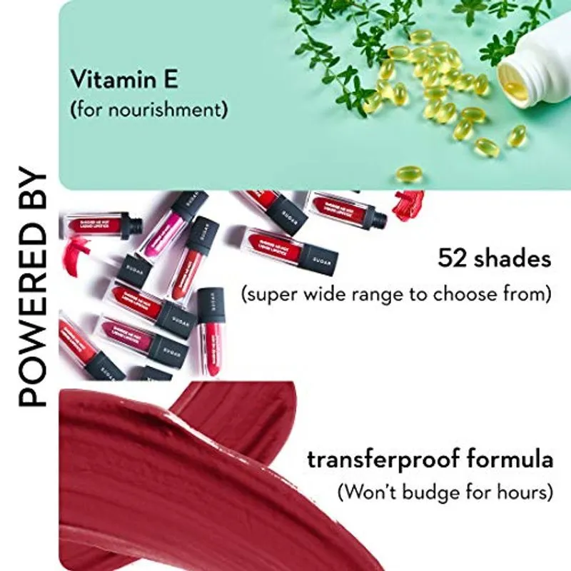 Sugar Cosmetics Borrar-me Não Líquido Batom01 Passas Brazen (borgonha)acabamento Fosco Líquido Líquido Intensamente Pigmentado, Fórmula