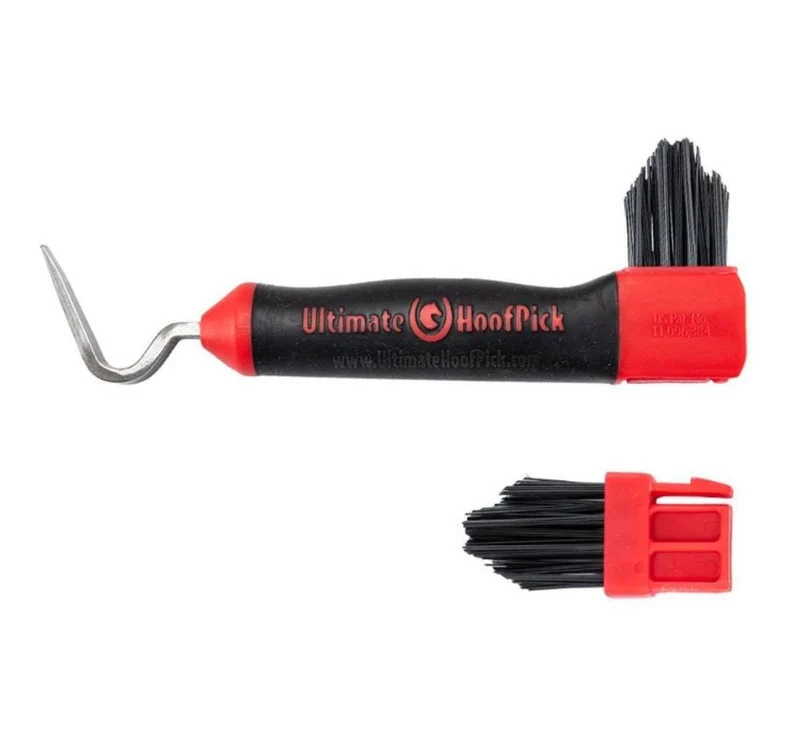 Equinimity Ultimate Hoof Pick Plus with Brush, Red One Size / One Colour