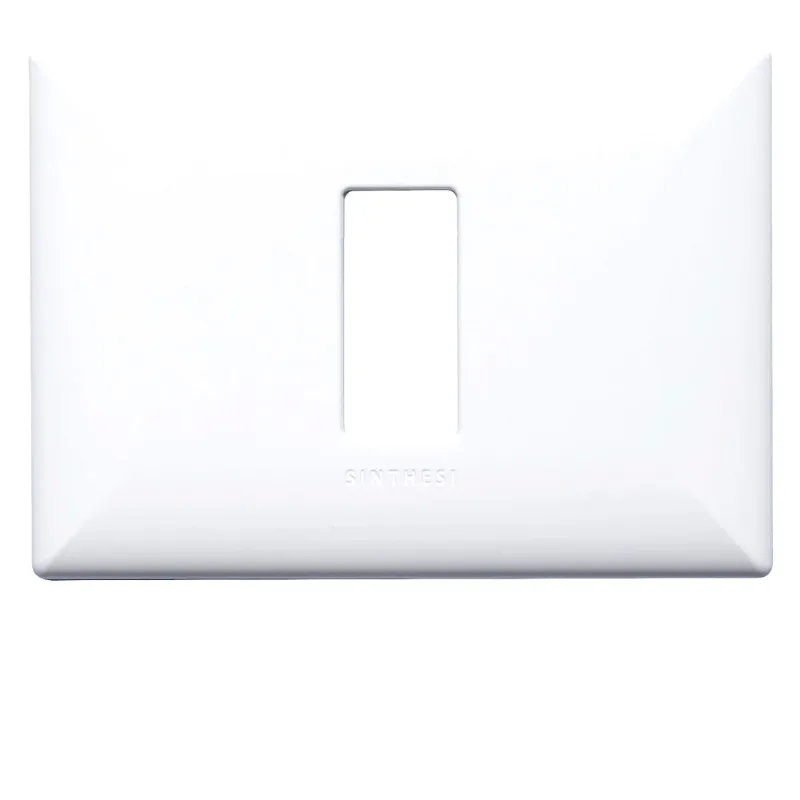 PLACA SIMPLE DE 1 ESPACIO SINTHESI S17 BLANCO 89500002