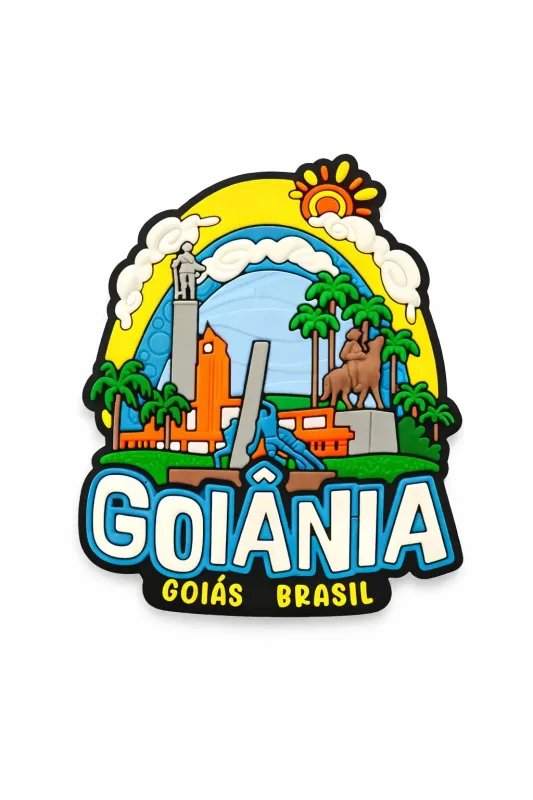 Imã Emborrachado Oval - Cidade Goiânia