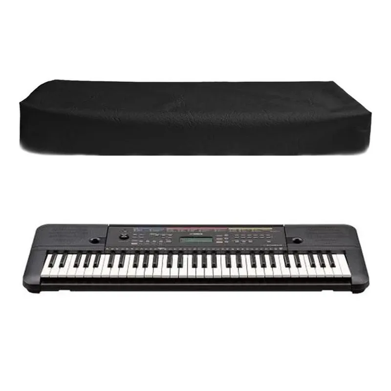 Capa Teclado Musical 6/8 Preta Impermeável Flanelado