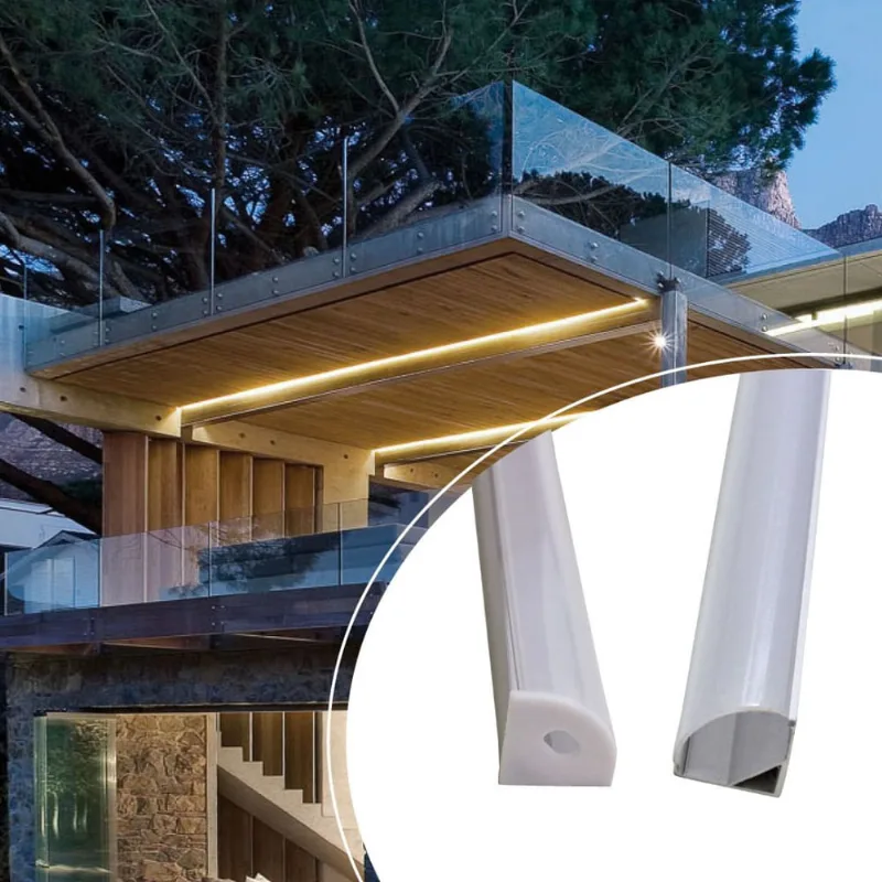 1 Metro de Perfil Sobrepor para Canto em Alumínio p/ Fita Led St1294