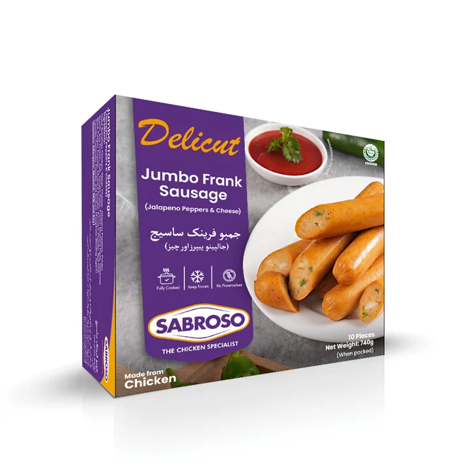 SABROSO JUMBO FRANK SAUSAGE JALAPENO PEPPERS & CHEESE 740 GM