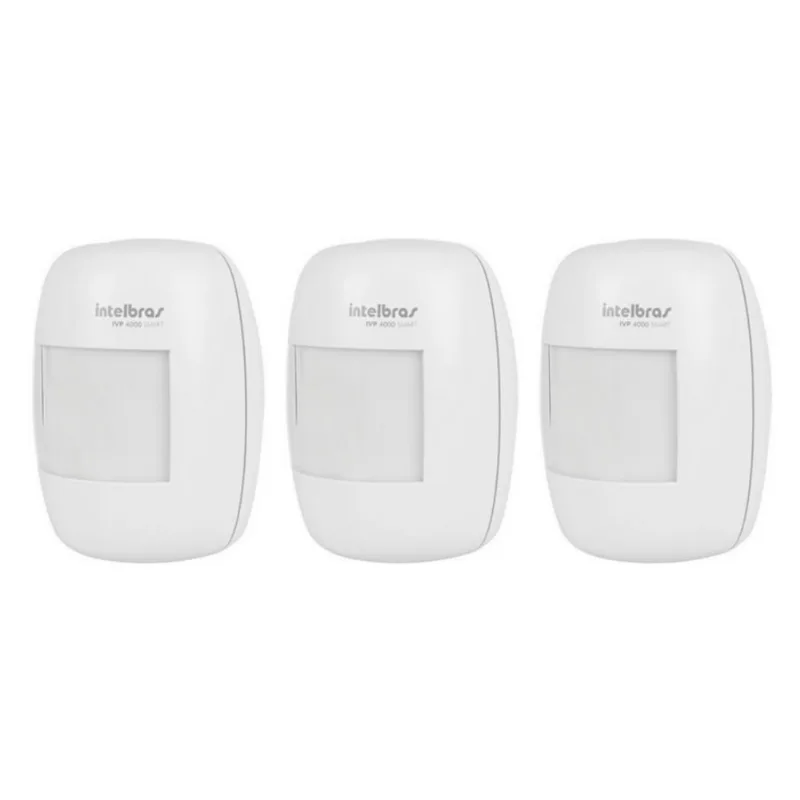 Kit 3 Sensor infravermelho sem fio IVP 4000 SMART Intelbras