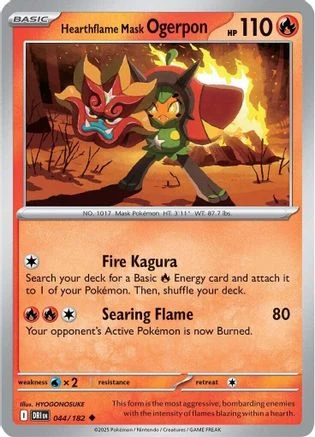 Hearthflame Mask Ogerpon (44/182) [SV10 Destined Rivals] Near Mint