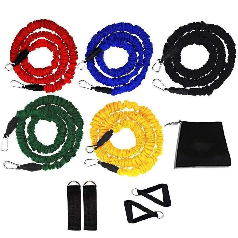 Kit 5 Elásticos Extensores Revestidos Academia Exercícios