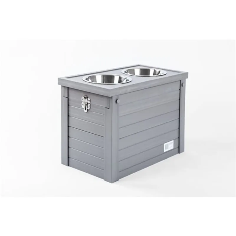 New Age Pet Stainless Steel Bowls with Grey Raised Stand