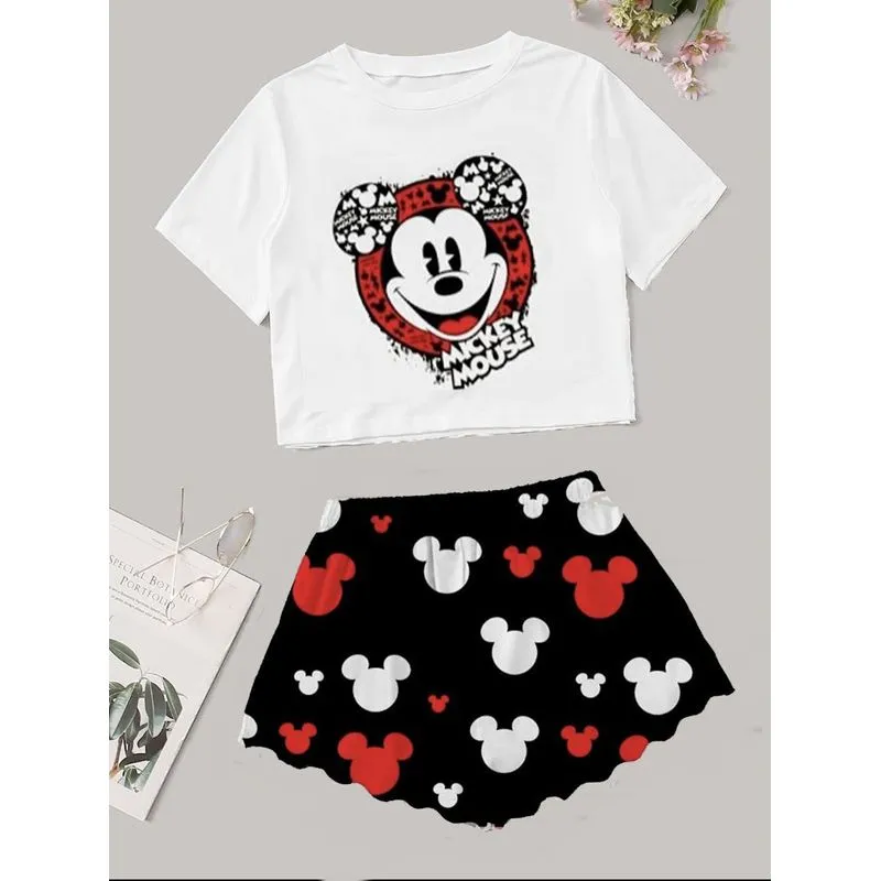 Pijama Feminino Curto Baby Dool De Malha -shorts Dool Roupa De Dormir