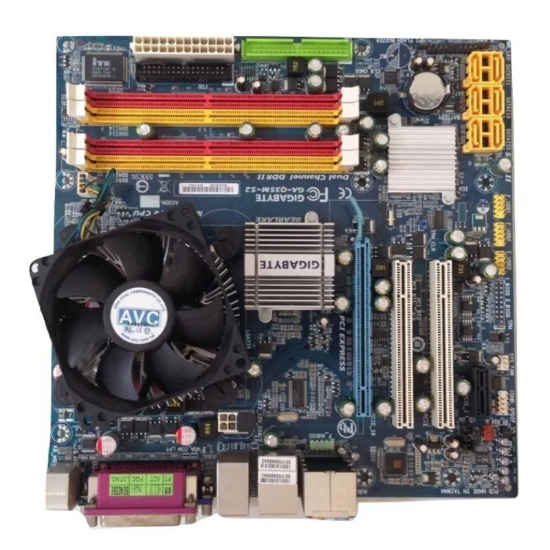 Placa Mãe 775 Ddr2 Processador Core 2 Duo Cooler 2Gb Memória