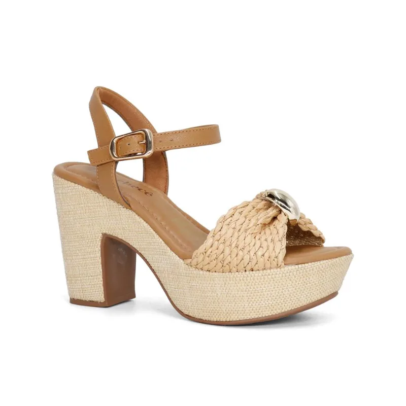Sandalias Casuales Mujer Bebece 255118-187Q4 Natural