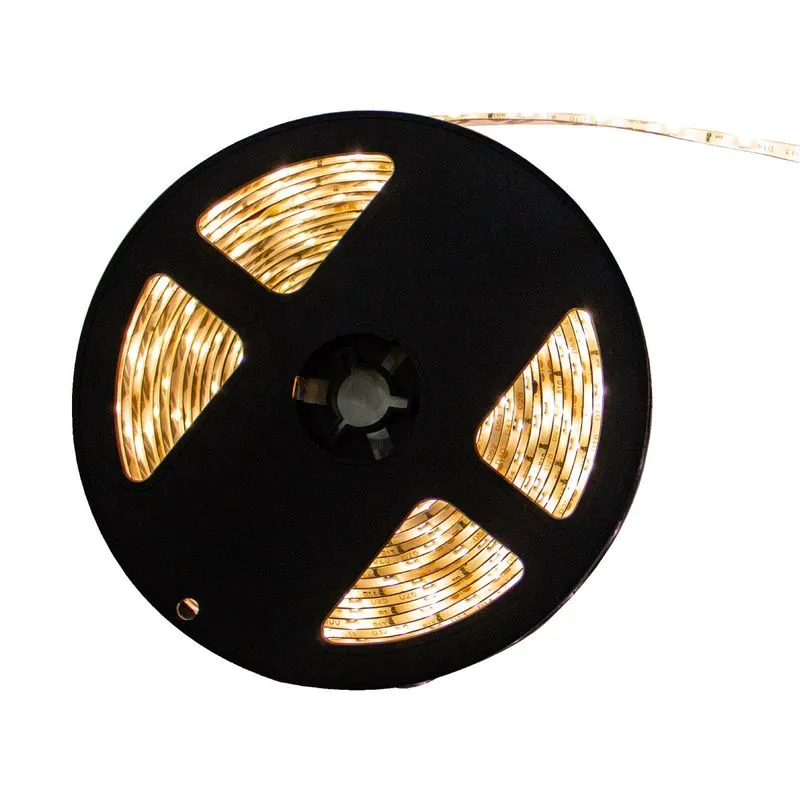 Fita Led 3528 5 metros Luz Branco Quente + Fonte St3528