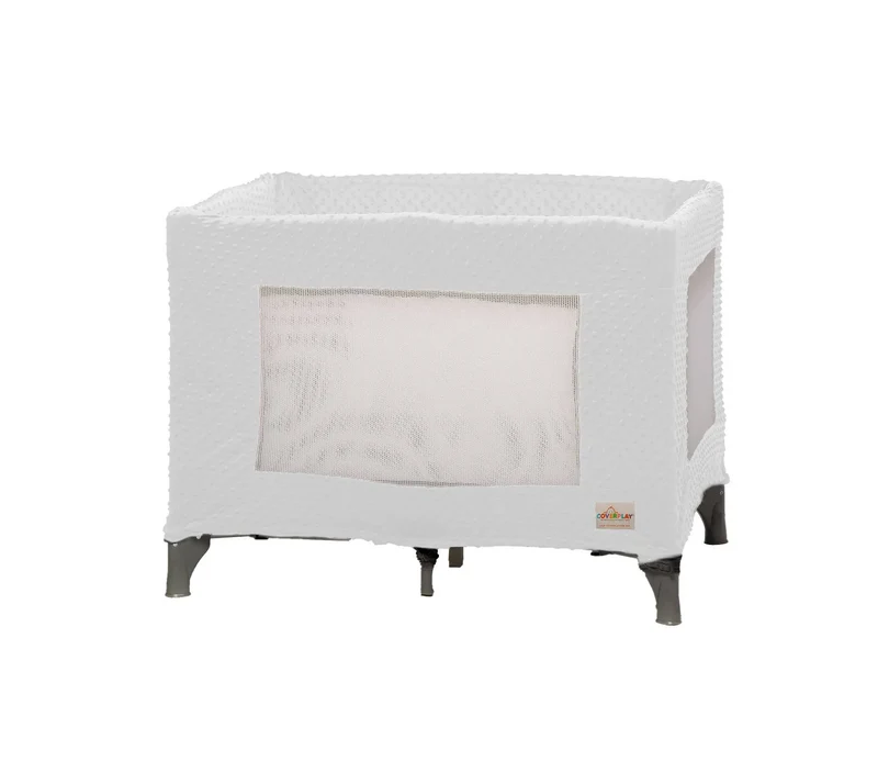 Coverplay Chenille Slipcover for Straight Armed Play Yard - White Open Box
