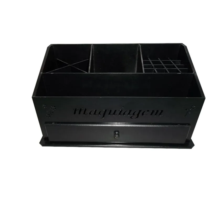 Organizador Porta Maquiagem Pintado Preto - Código 3495