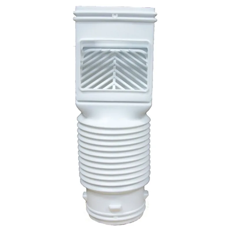 Amerimax Adjustable Downspout Leaf Guard Elbow in White Vinyl