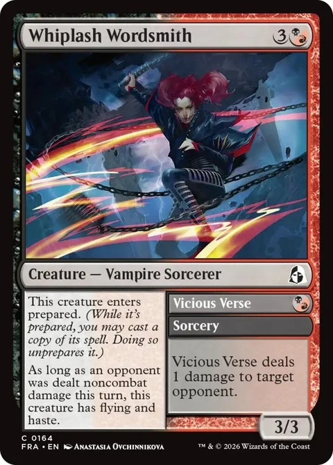 Whiplash Wordsmith // Vicious Verse (164) Foil / Near Mint