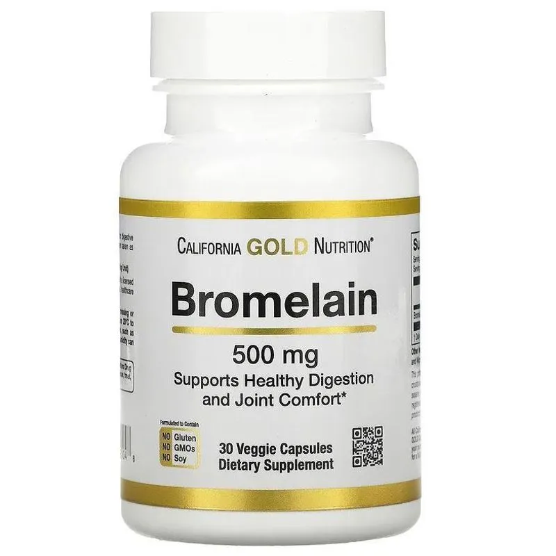 Bromelina 500 Mg 30 Cápsulas California Gold