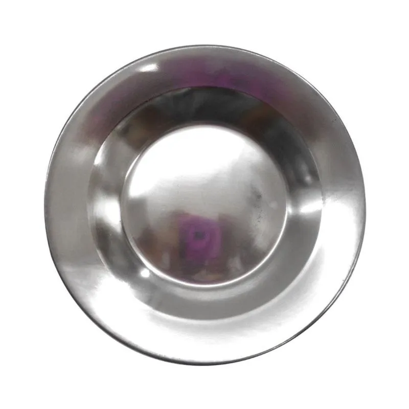 Prato Fundo Aço Inox 22Cm