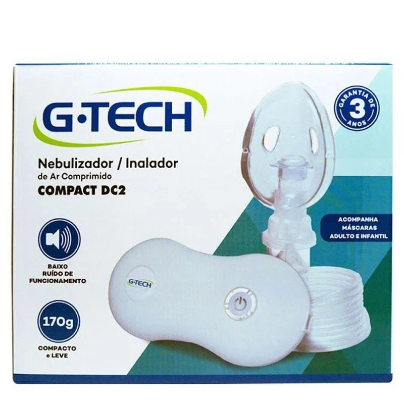 Nebulizador Inalador de Ar Comprimido G-tech Compact Dc2