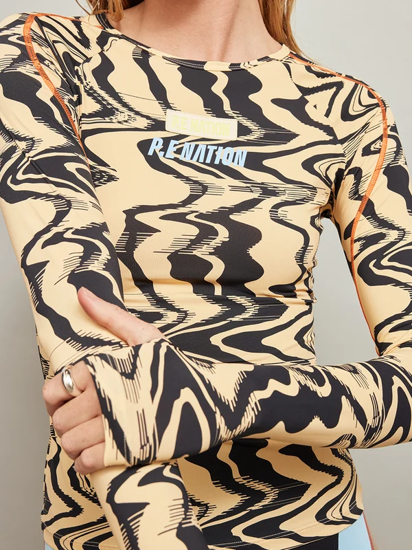 New Wave Long Sleeve Top - Liquify Print LIQUIFY PRINT / L