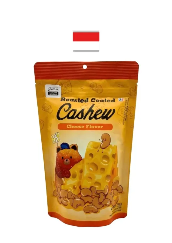 IYES SALG CASHEW CHEESE FLAVOR 100g - Salgadinho com castanha-de-caju sabor queijo. Origem: Indonésia