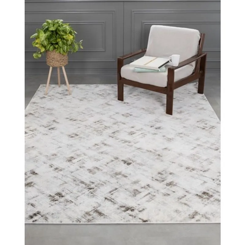 Tapete Sala Condor 02 Cinza-Off White 2,00X2,50M Edantex
