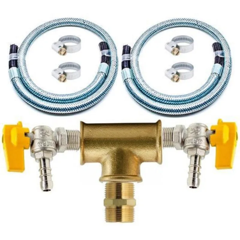 Kit Duplo Instalação Mangueira 80Cm Bicoxbico Gás Encanado