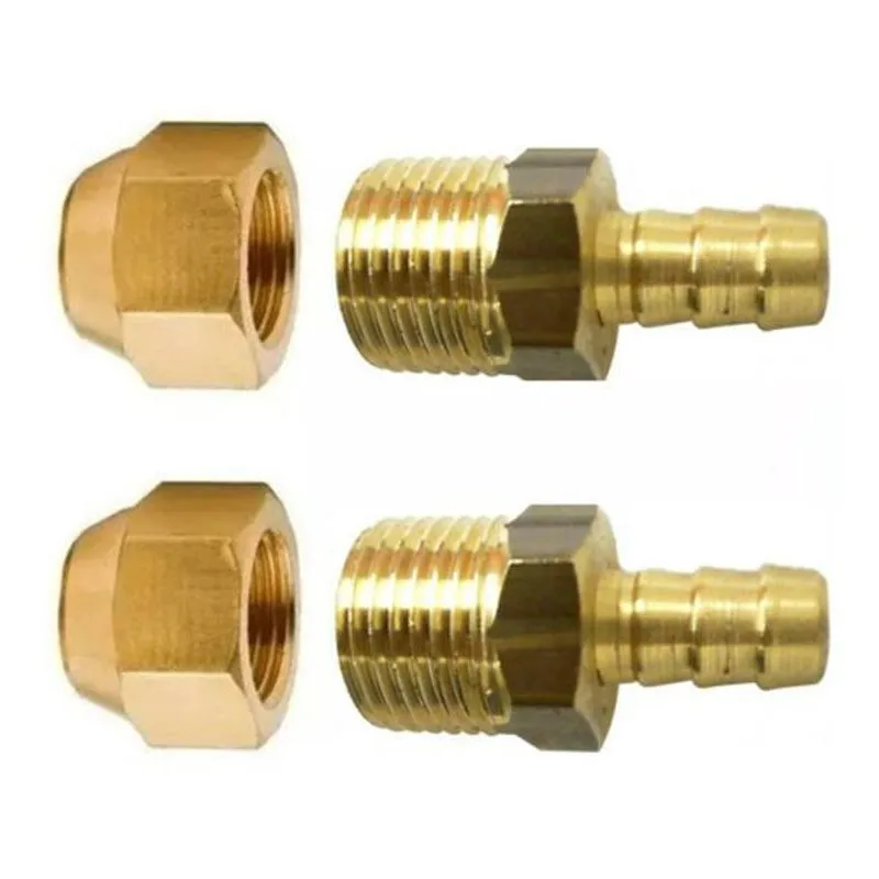 Kit 2 Espigão Adaptador 1/2 X 3/8 Bm + 2 Porcas 3/8 Sae