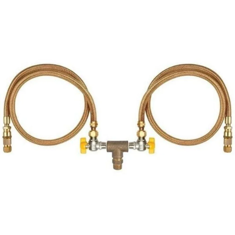 Kit Duplo 2,00mt Instalação Gás Encanado Fogão Forno Cooktop