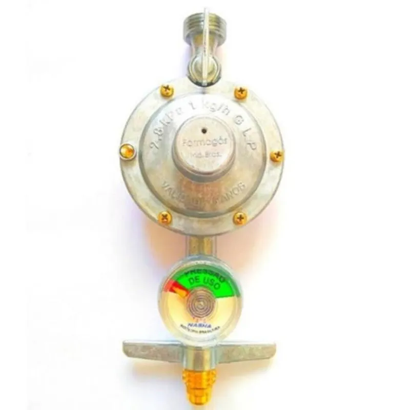 Regulador Gás Formagás Com Manômetro Saida 1/2 1kg/h 2,8 Kpa