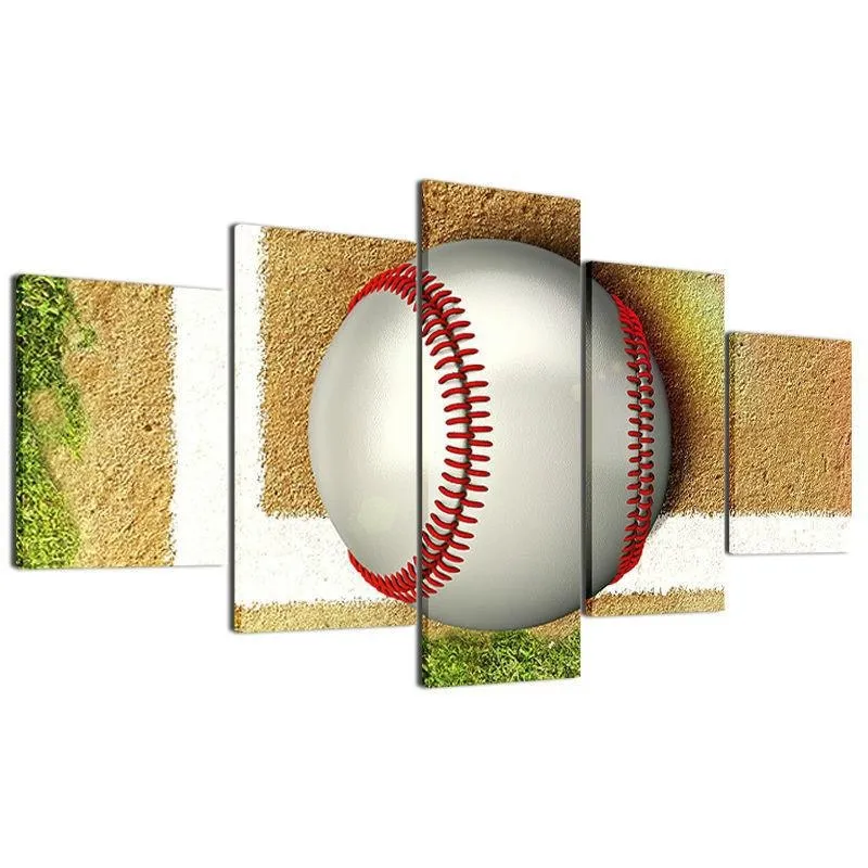 Quadros Decorativos 5 Peças Esporte Bola De Tenis
