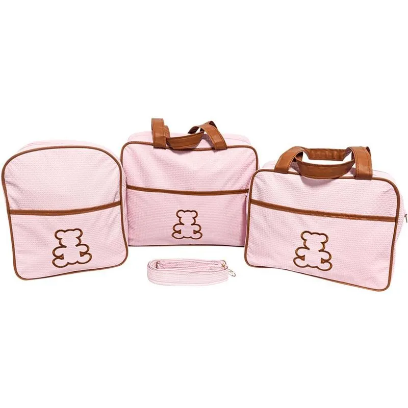 Kit Bolsa Bebê Saída Maternidade Mochila Menina/menino Urso