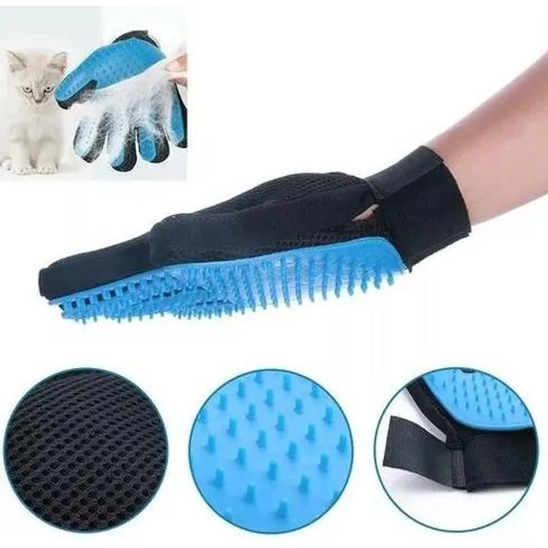 Luva Tira Pelos Manual Retira Excesso de Pelos para Gatos e Cachorros Luva Escova Nano Magnética