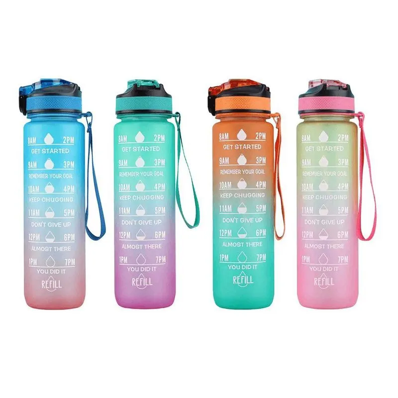 Garrafa Squeeze Água Academia 1l Fitness Tie Dye