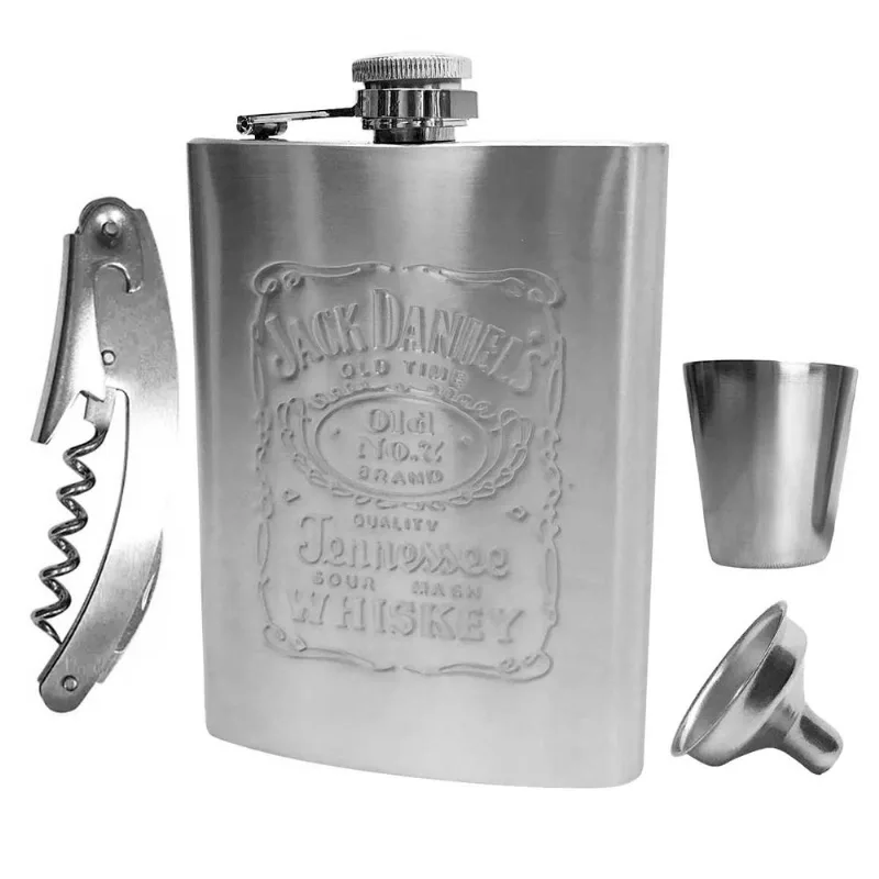 Kit Porta Bebida Jack Daniel's 4 Peças em Aço Inox Forbess