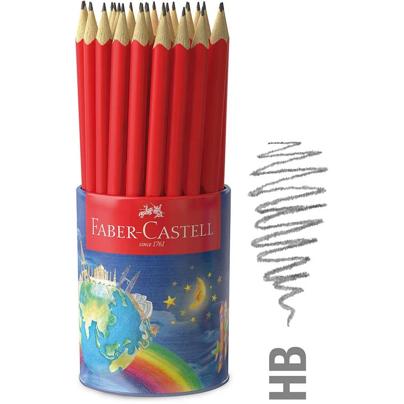 Faber-Castell Junior Triangular Writing Pencils HB Graphite Pack 50 Cup Kids Students SuperOffice