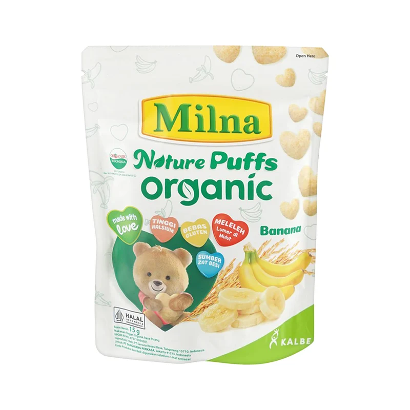 MILNA NATURE PUFFS ORGANIC BANANA 15 GM