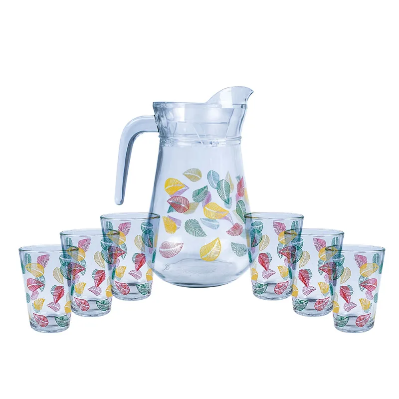Jogo de Copos 220ml c/ Jarra 1,3L 07 Pçs - Quanhe