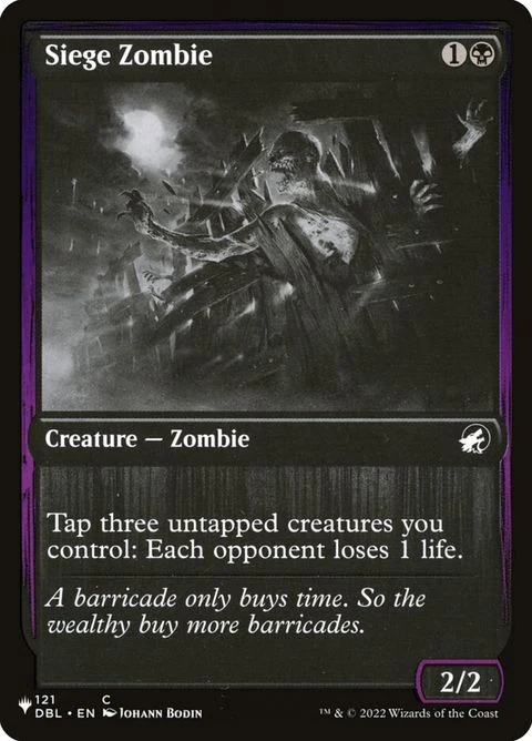 Siege Zombie (DBL-121) Non-Foil / Near Mint