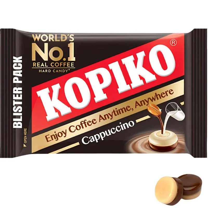 Bala De Café Kopiko Cappuccino 32g Blister 8 Balas - Dorama