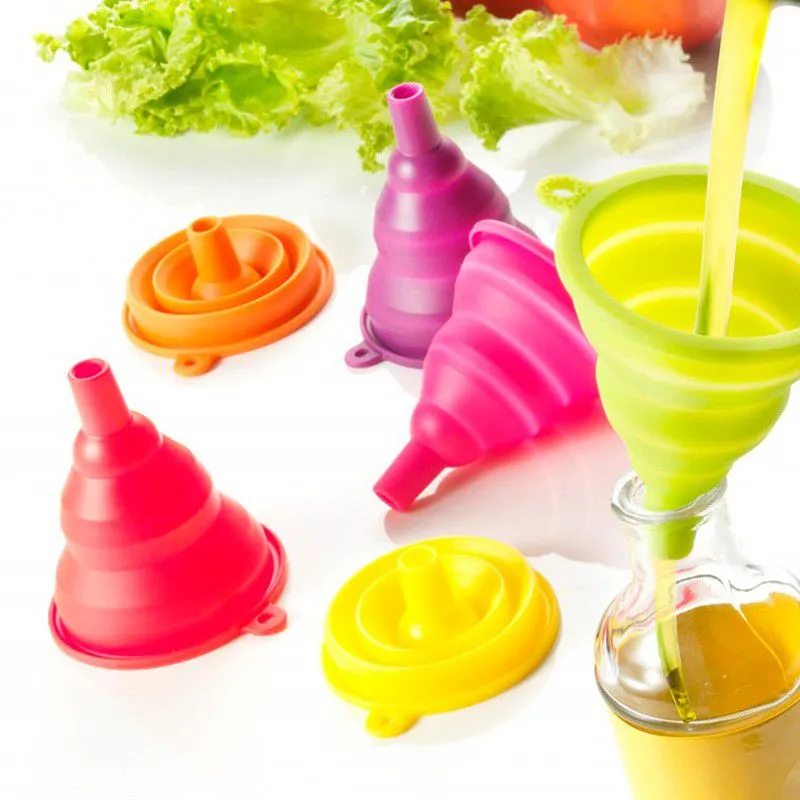 Funil de Silicone Retrátil