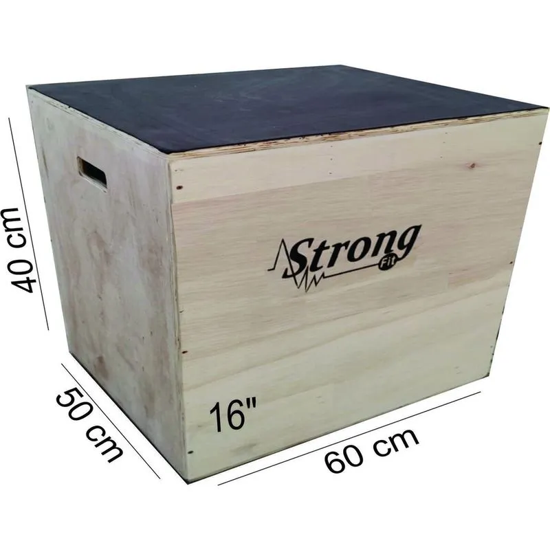 Jump Box Caixa De Madeira Salto 3X1 Oficial 40X50X60