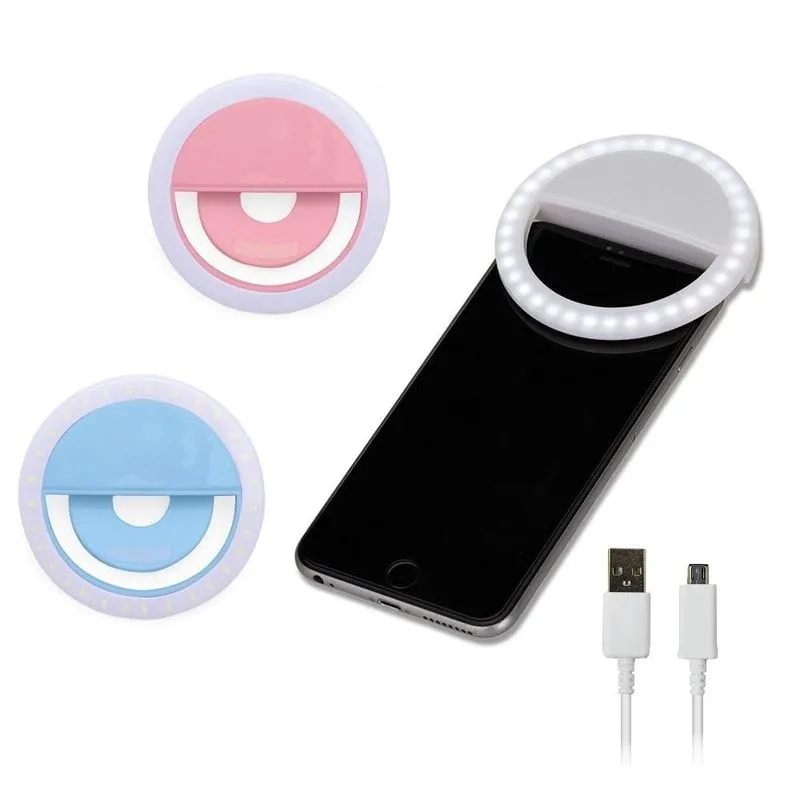 Mini Ring Light Para Celular Recarregável
