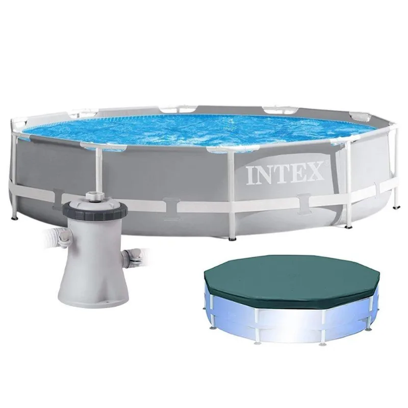 Piscina Estrutural Armação 4.485 Litros Prism + Capa + Bomba Filtrante 110v Intex