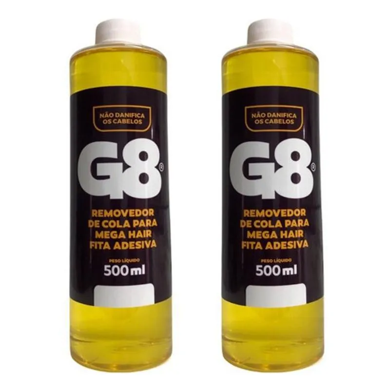 Removedor E Tira Excesso Megahair Fita Adesiva Kit 2x500ml