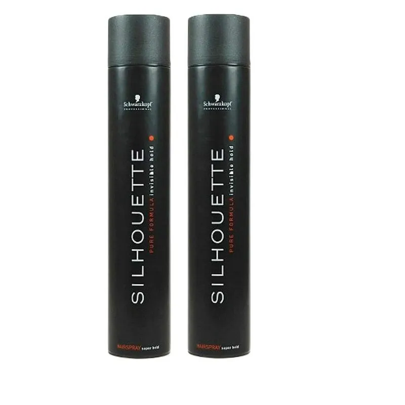 Kit Com 2 Spray Schwarzkopf Silhouette Hair Fixador 500Ml