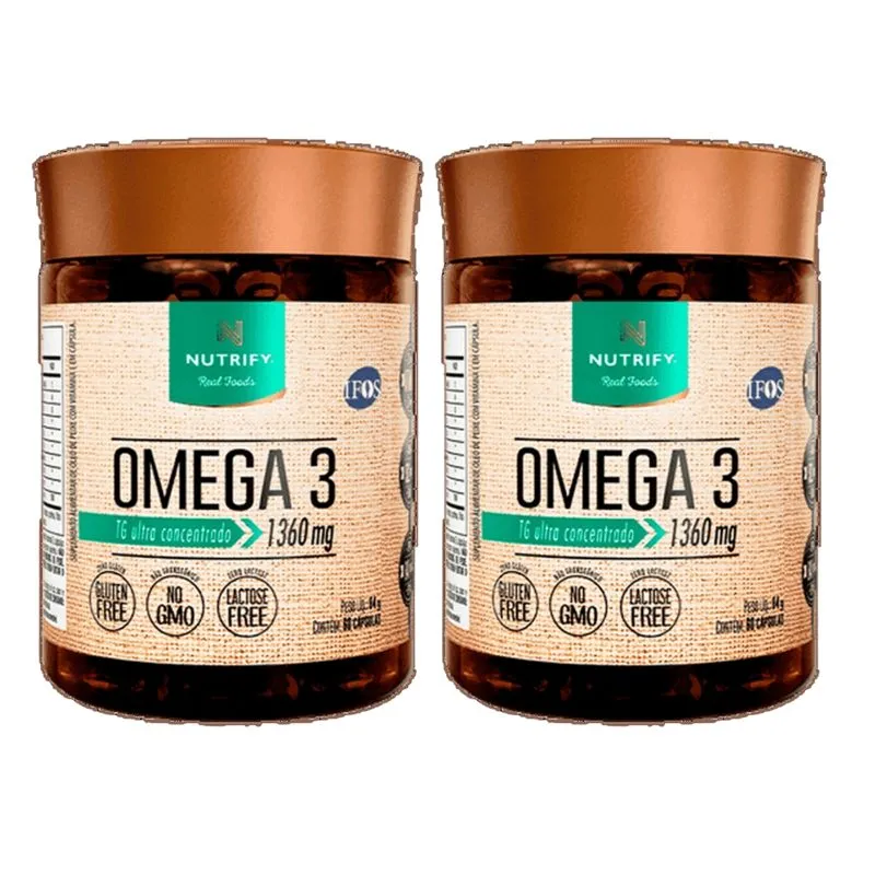 Kit 2 Omega 3 Dha-1000 Selo Ifos 120caps - Nutrify